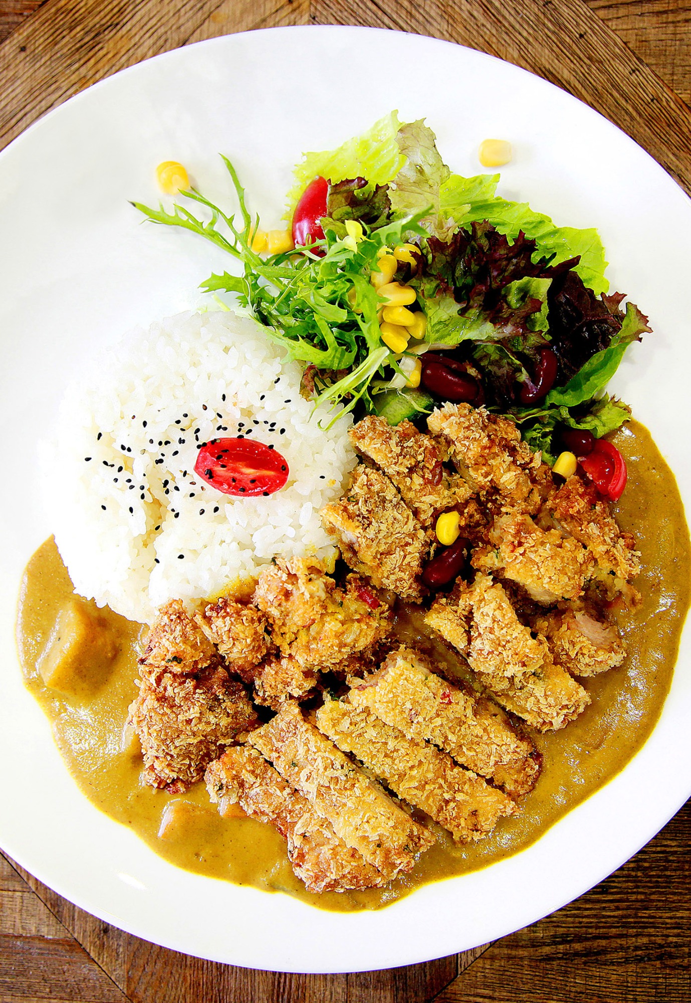 黃金咖喱雞排飯