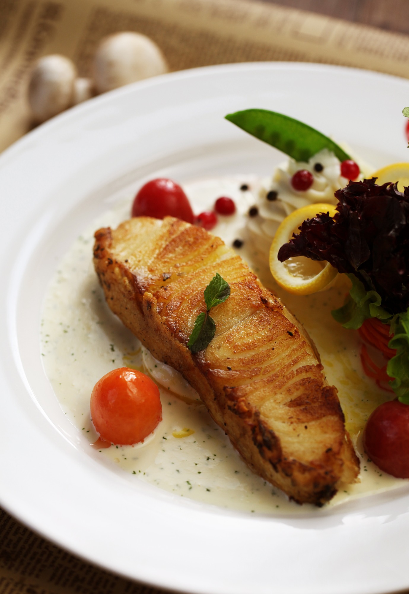 香煎大西洋銀鱈魚