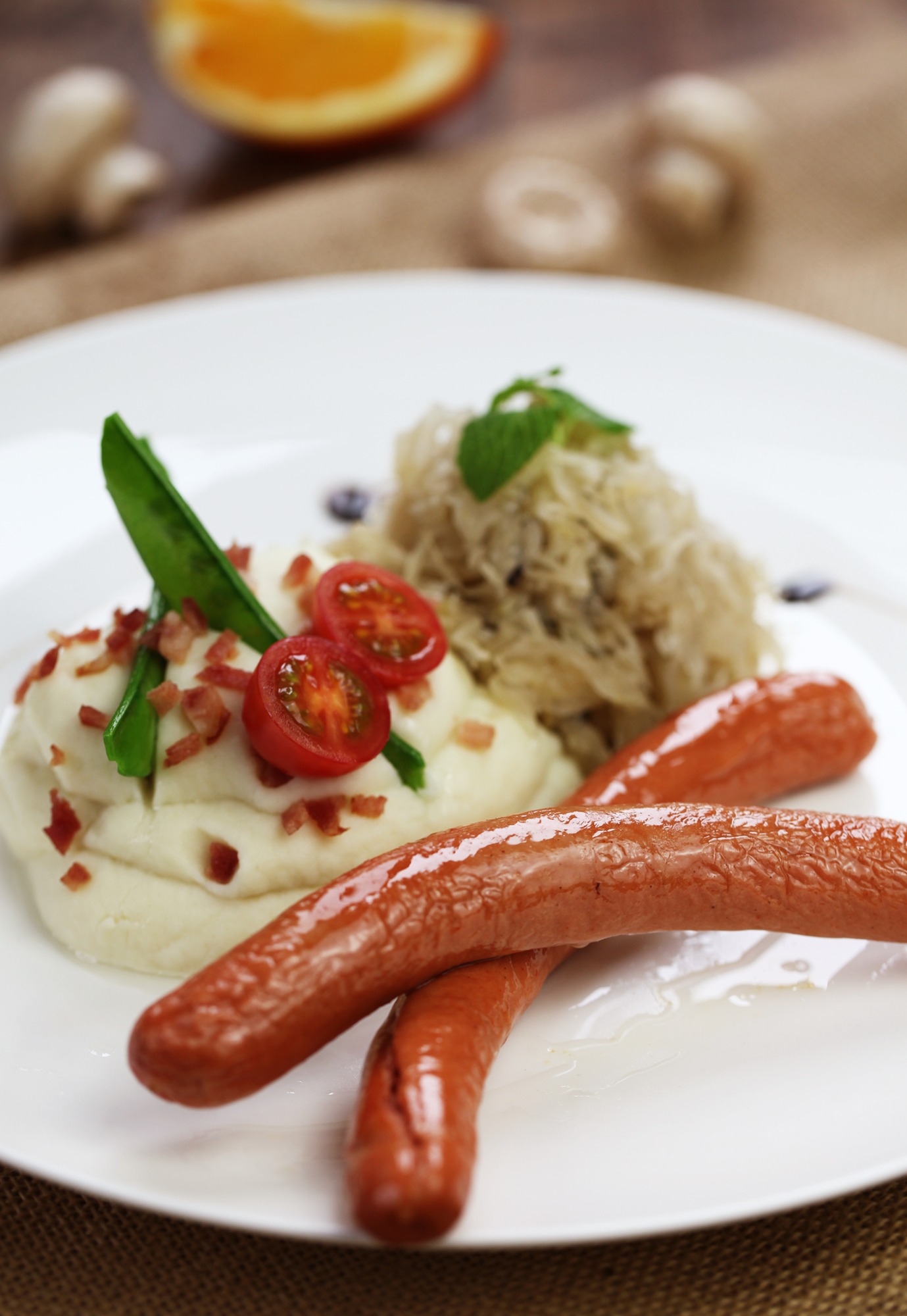 香煎法蘭克福香腸