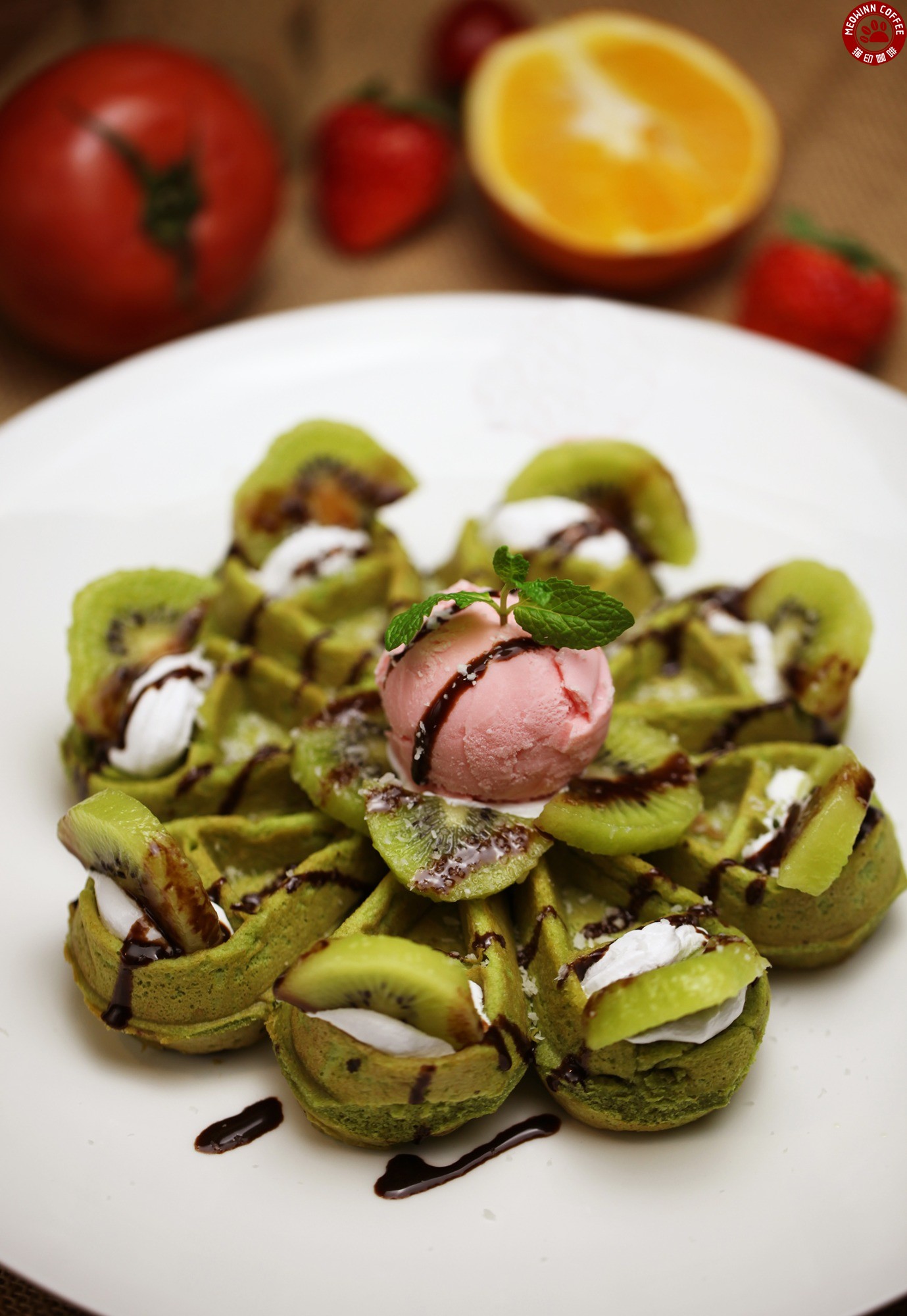 抹茶冰淇淋華夫